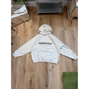 Fear of God Essentials Pullover Hoodie Oatmeal Light Heather Gray NWT Oversized